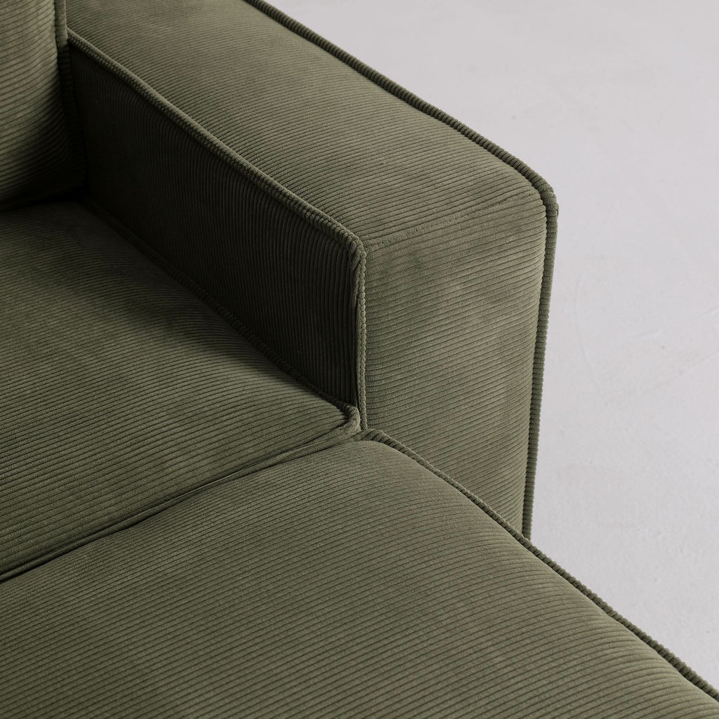 Comfort Sofa and Ottoman Set with Footstool Plastic Legs