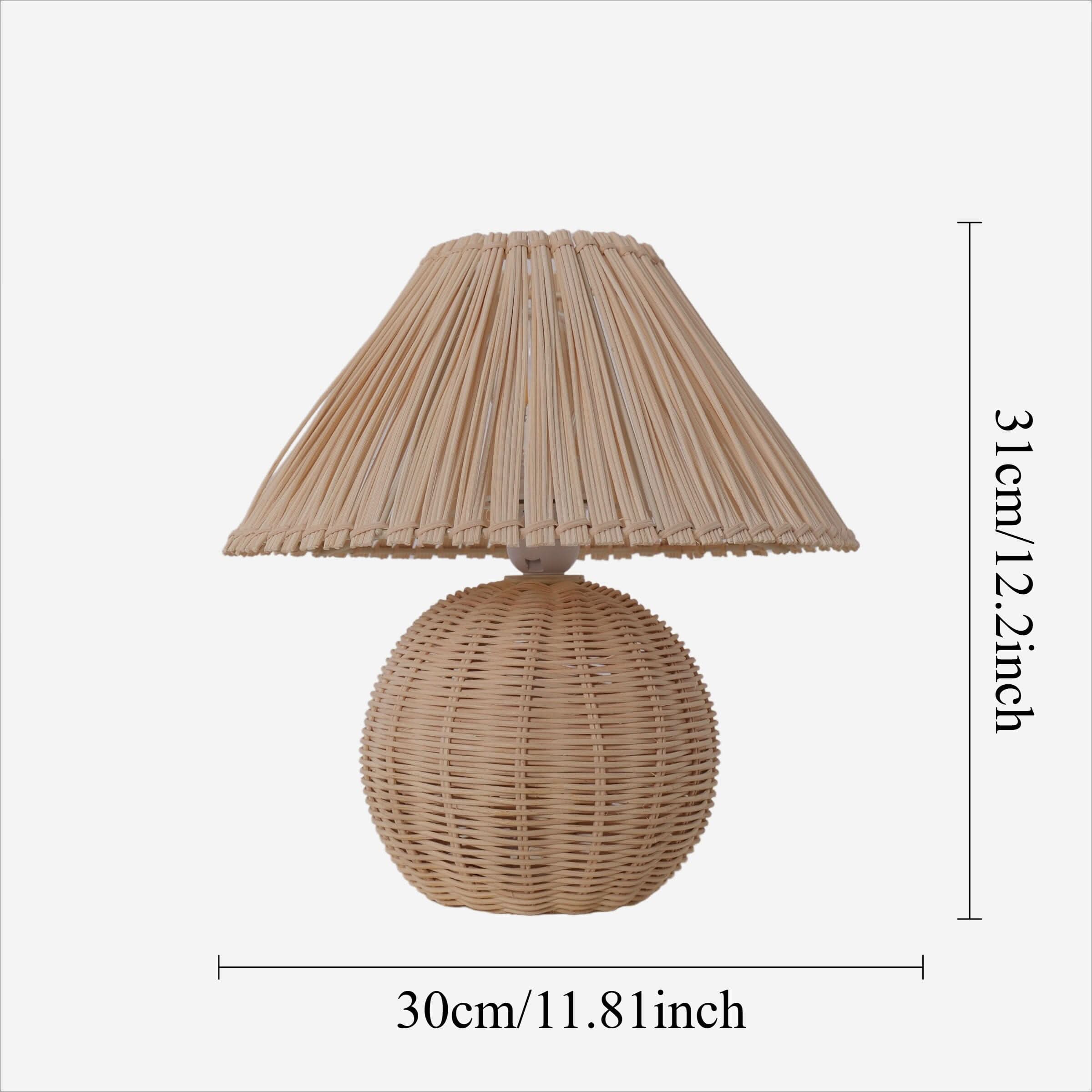 Lightsin Eco-friendly Handwoven Rattan Table Lamp