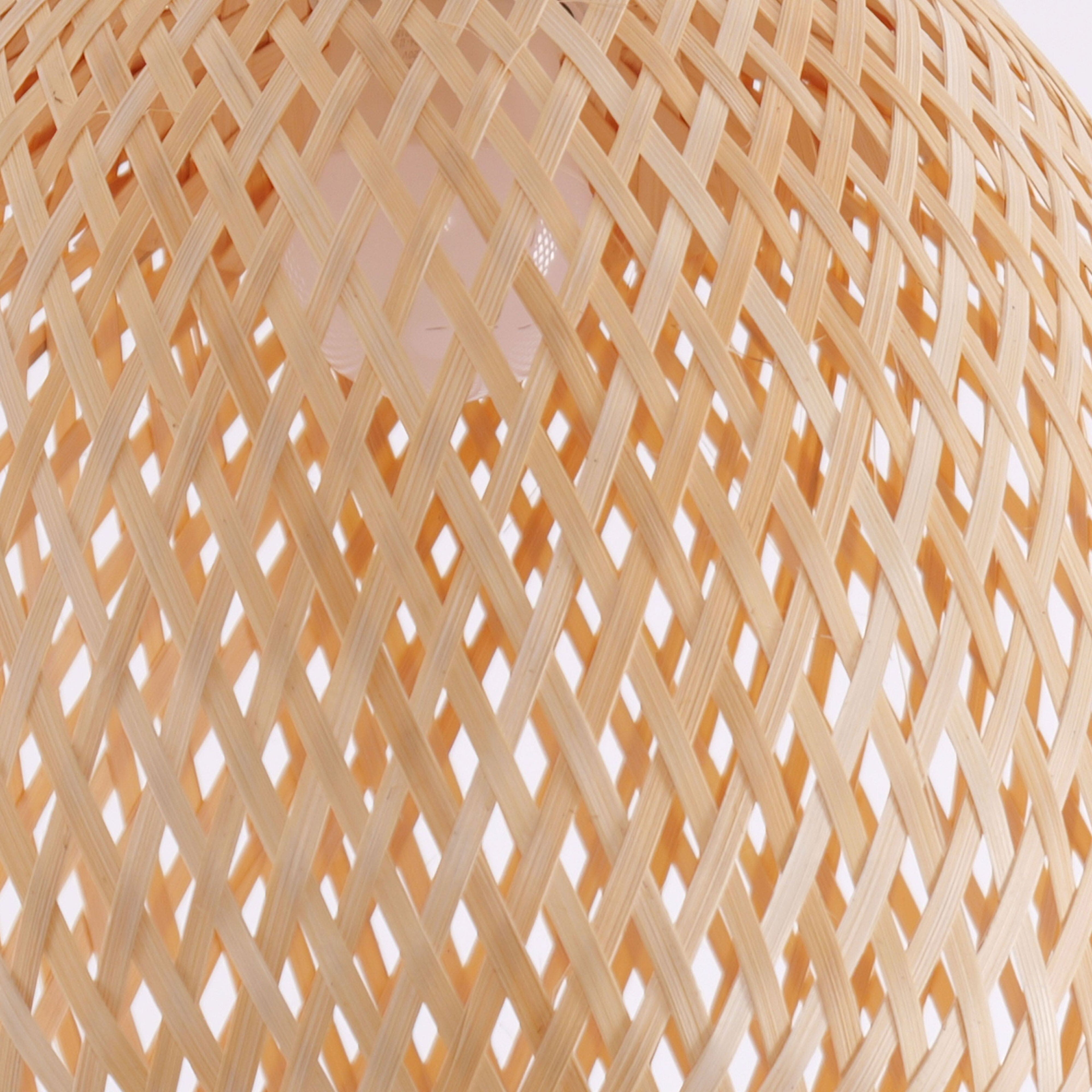 Lightsin Handwoven Bamboo Pendant Light – Natural, Eco-Friendly Lighting for Cozy Spaces