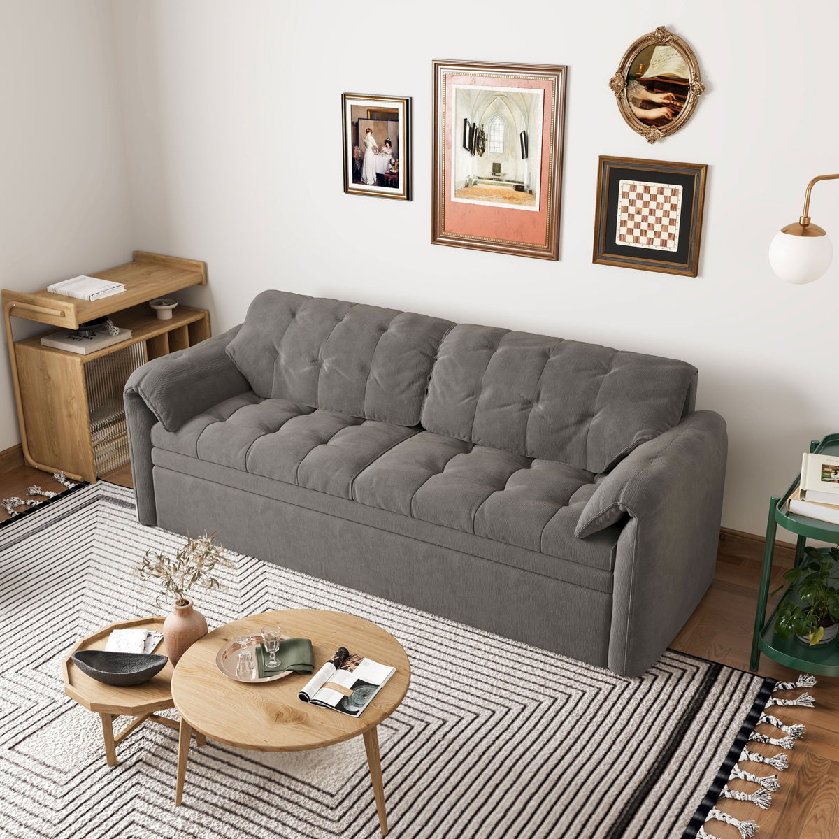 Cottonfy Upgraded Cloud Chenille Skin Friendly Sofa Bed with Storage