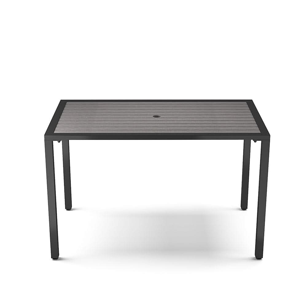 80/120/150cm Wide Rectangular Outdoor Dining Table with Parasol Hole