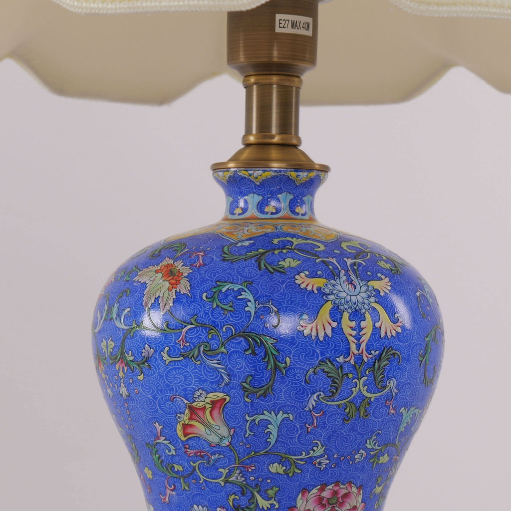 Lightsin Elegant Handcrafted Ceramic Table Lamp Collection with Floral Design