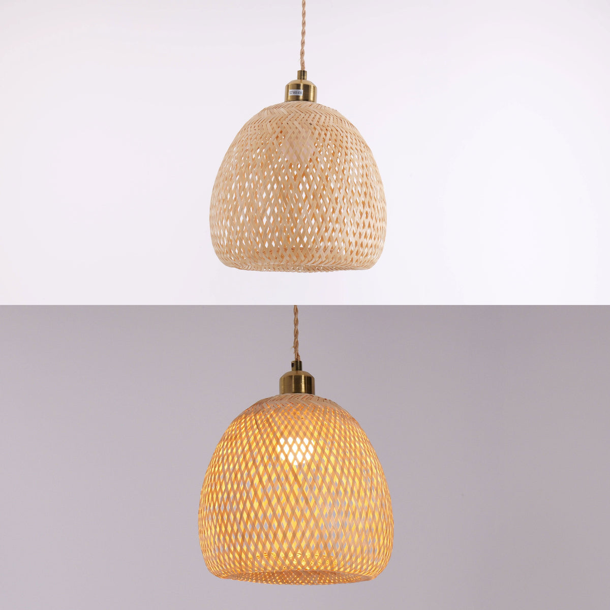 Lightsin Handwoven Bamboo Pendant Light – Natural, Eco-Friendly Lighting for Cozy Spaces