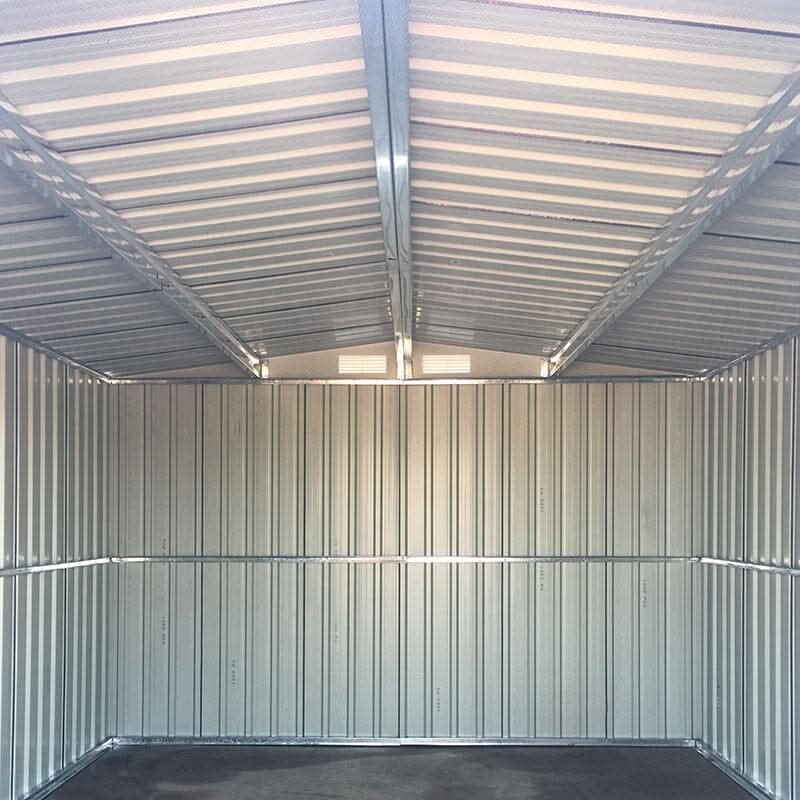 Waterproof 6x8/8x8/10x8/12x10ft Metal Shed with Gable Roof Charcoal Black/Green