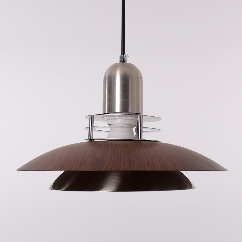 3-Light Walnut Iron Pendant Light | Adjustable E27 Ceiling Lamp