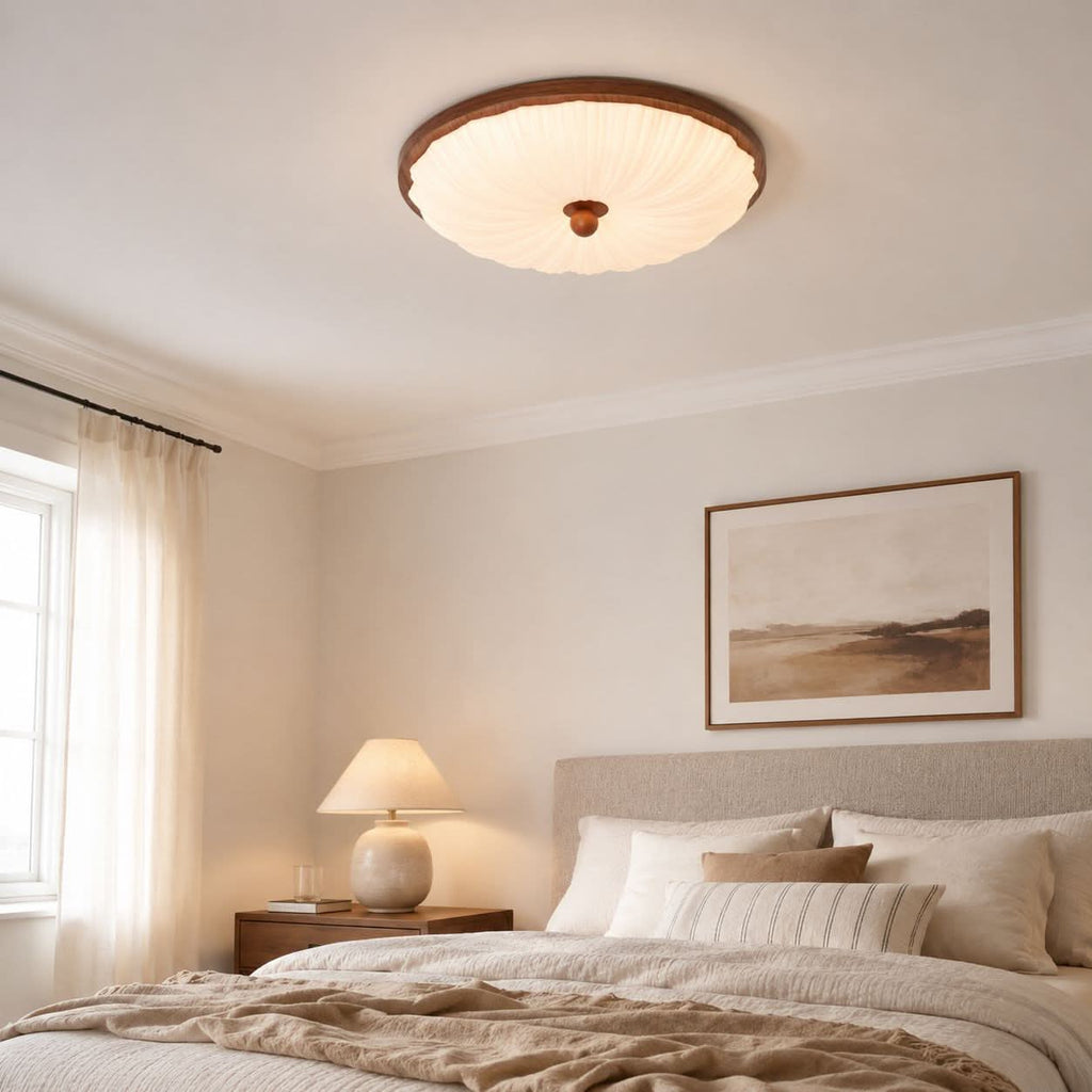 Walnut Pattern Acrylic Ceiling Light | Colour-Changing Flush Mount