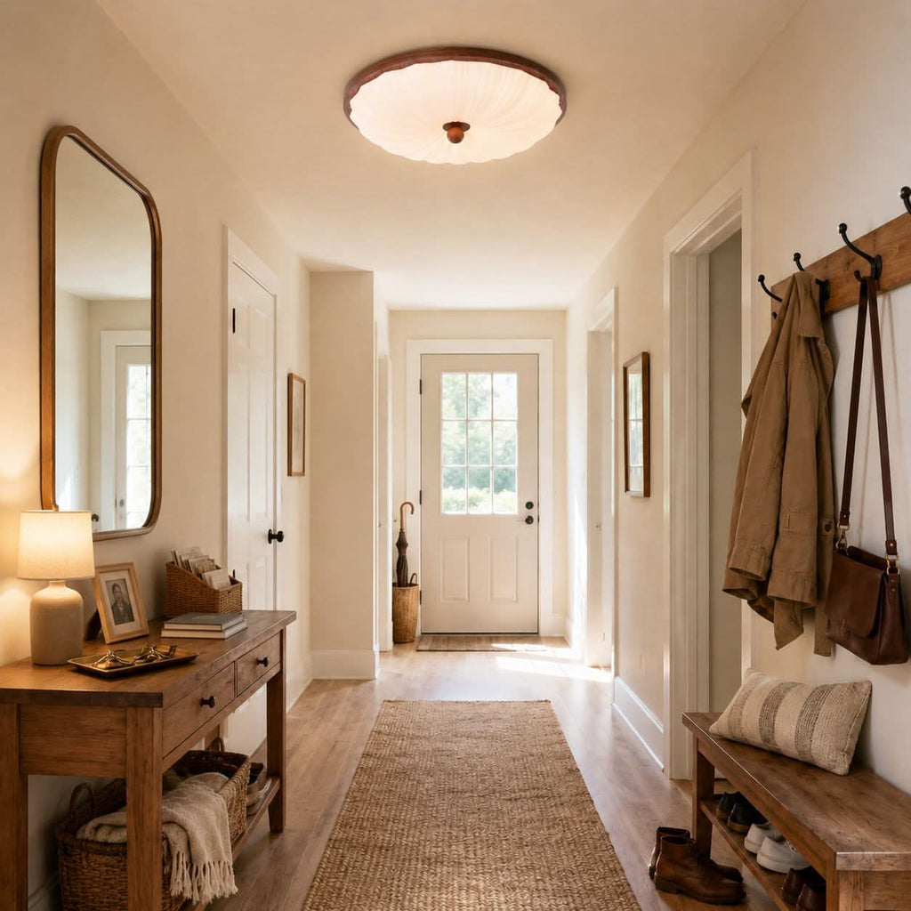 Walnut Pattern Acrylic Ceiling Light | Colour-Changing Flush Mount