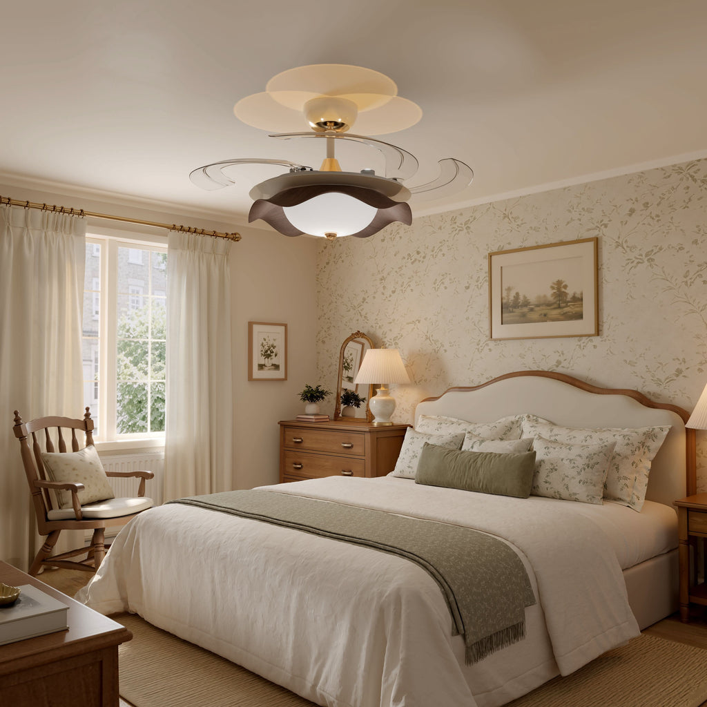 Lightsin 42 Inch Ceiling Fan with Dimmable LED and Reverse Airflow