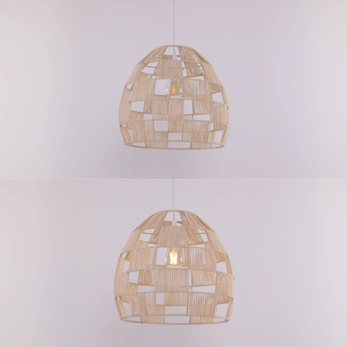 Lightsin Handwoven Rattan Pendant Light for a Warm & Stylish Ambiance