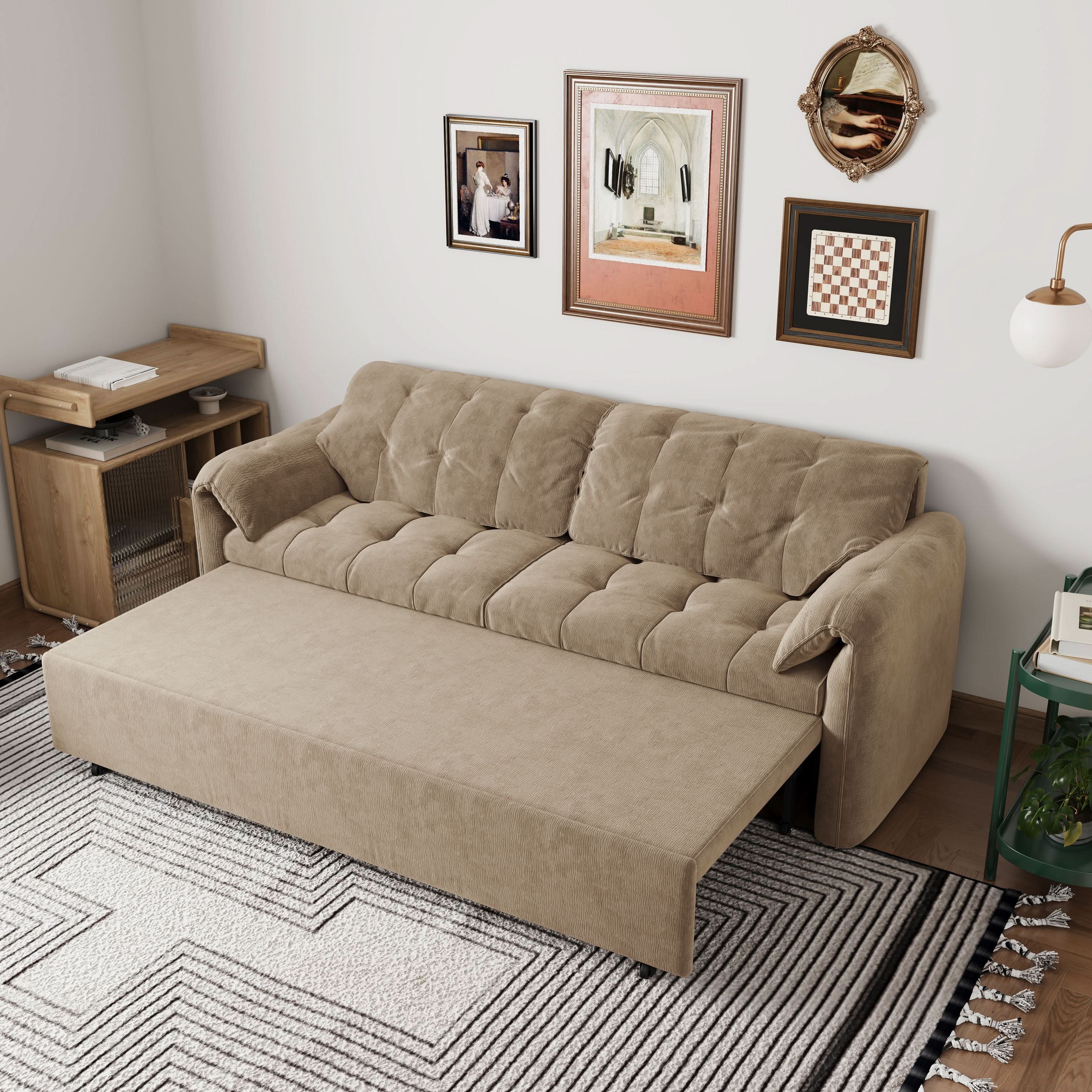 Cottonfy Upgraded Cloud Chenille Skin Friendly Sofa Bed with Storage