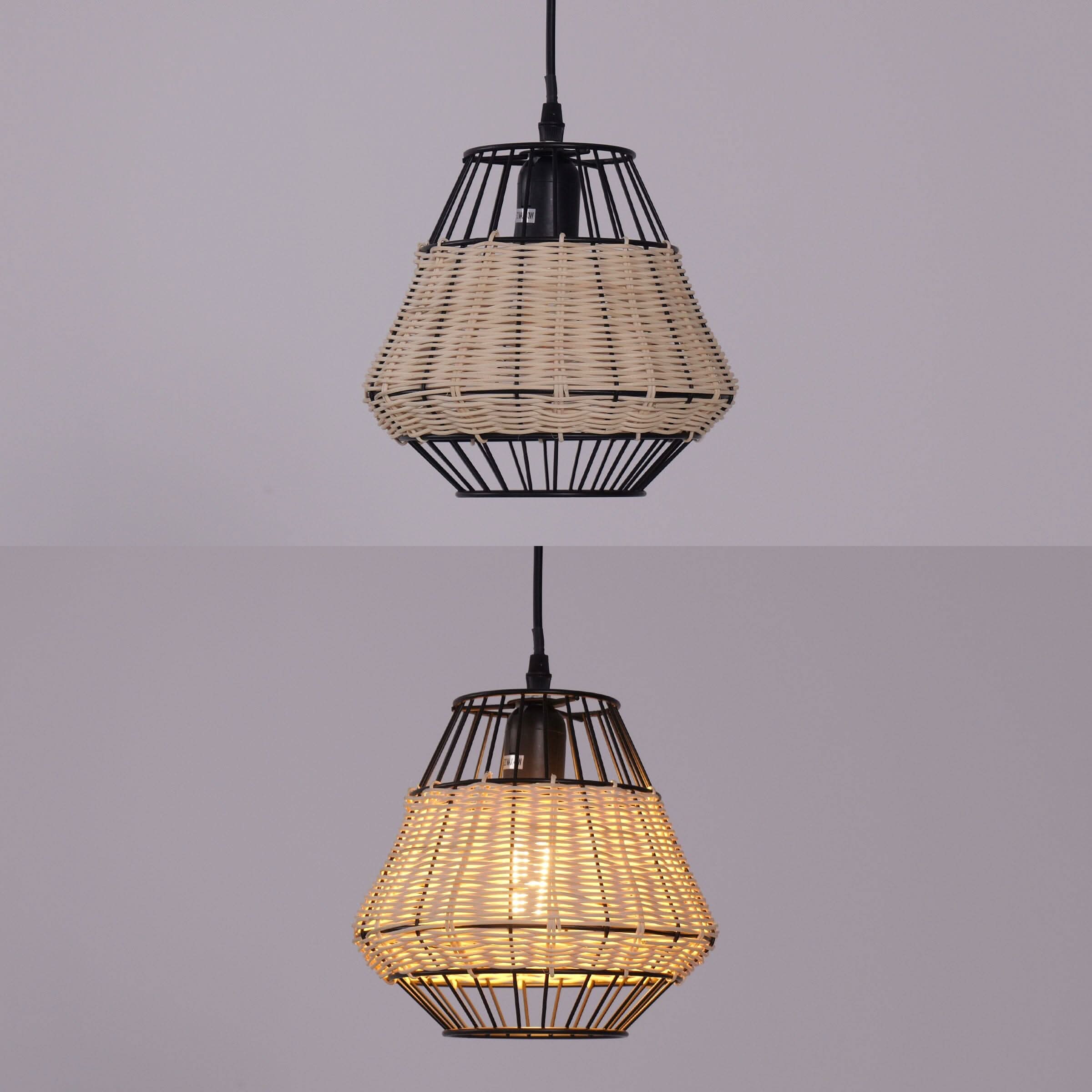 Glyph-Lightsin Hexagonal Woven Pendant Light for Natural Warmth and Modern Style
