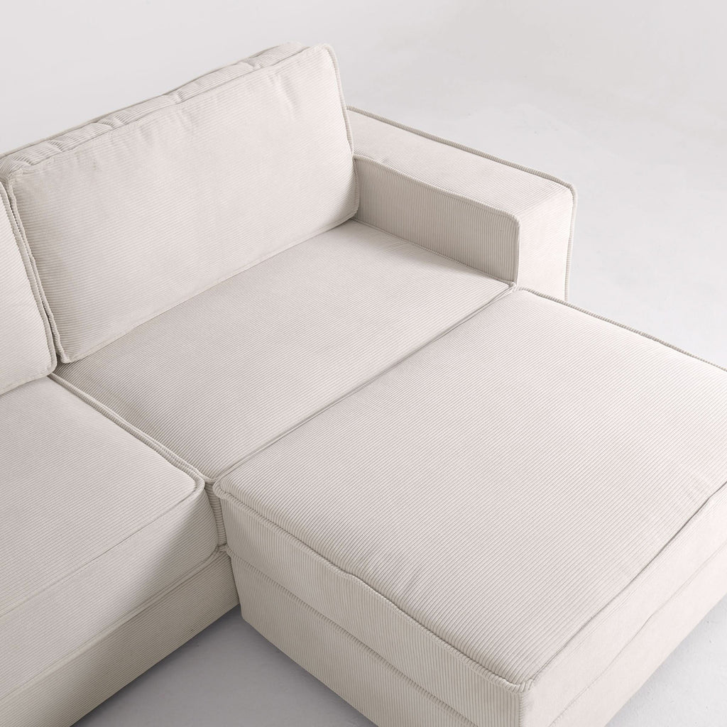 Comfort Sofa and Ottoman Set with Footstool Plastic Legs