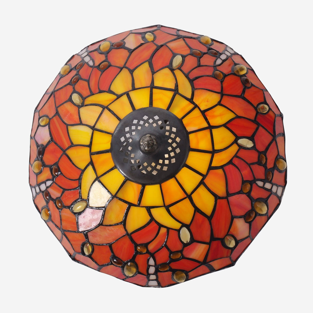 Lightin Tiffany Table Lamp | Handcrafted Stained Glass Dragonfly Series