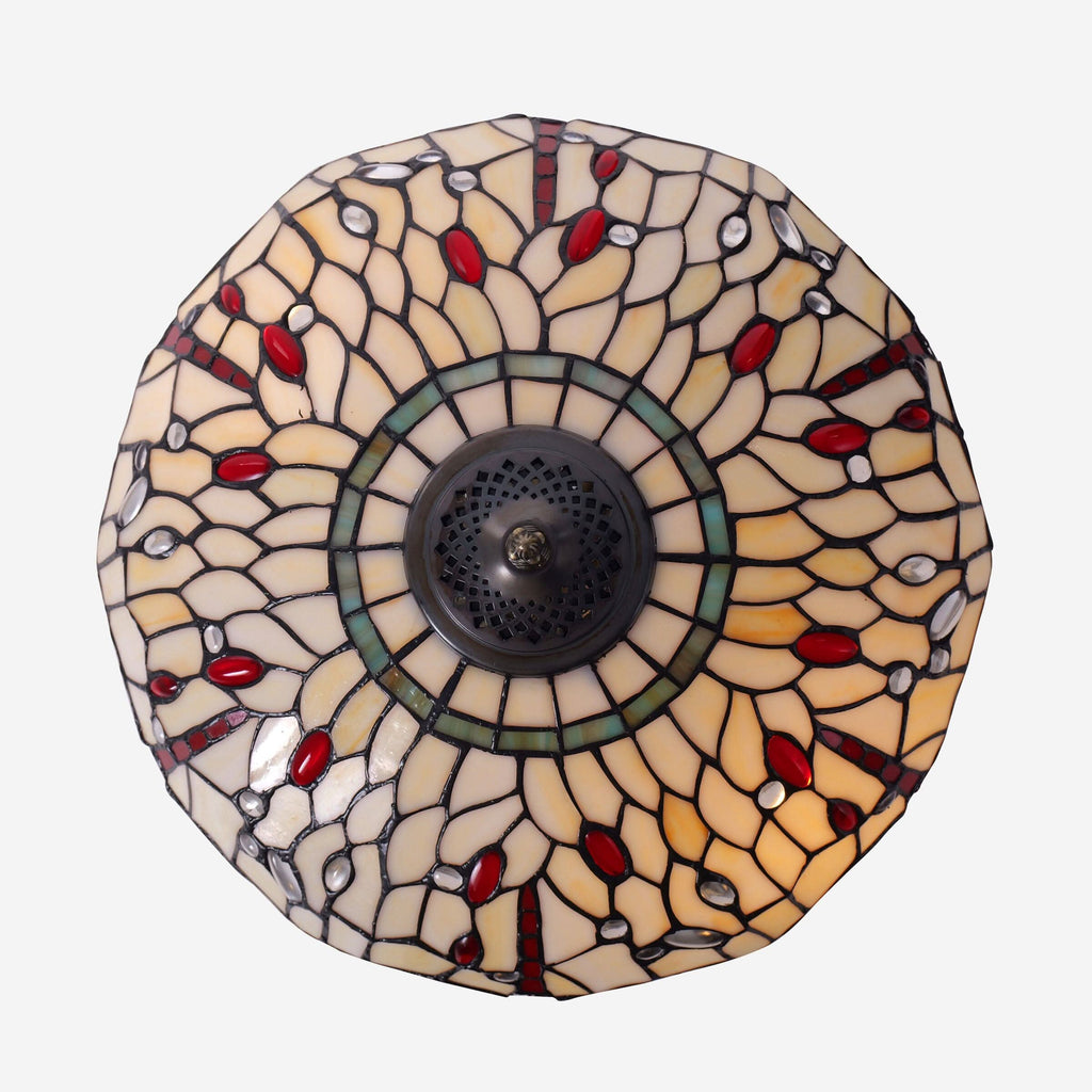 Lightin Tiffany Table Lamp | Handcrafted Stained Glass Dragonfly Series
