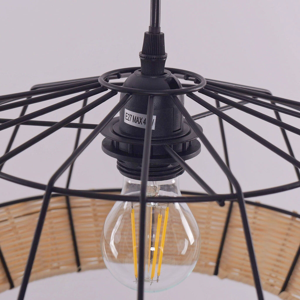 Glyph-Lightsin Geometric Bamboo Pendant Light for a Touch of Natural Modernity