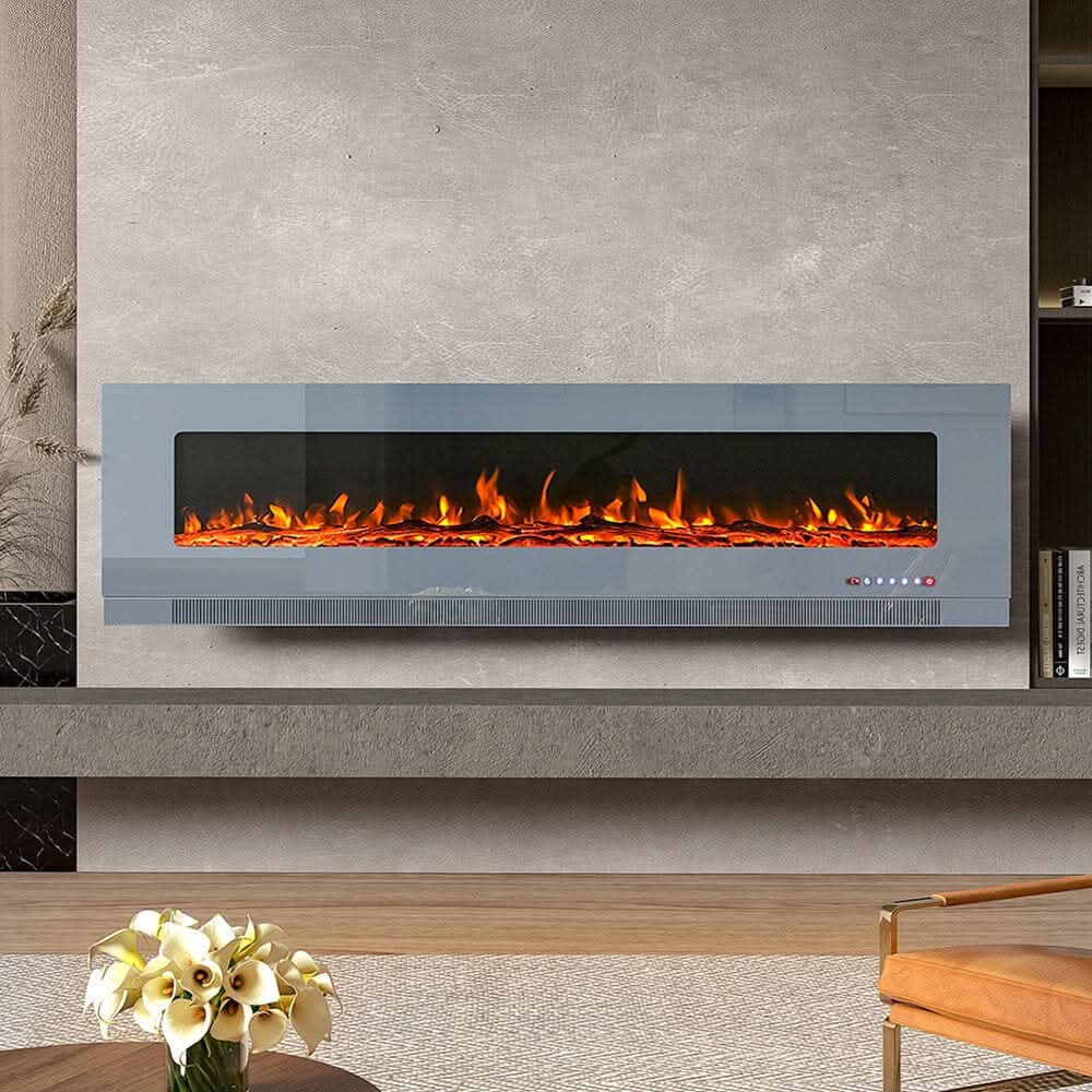 72 inch Wall Mounted Electric Fireplaces With Remote Control 9 Flame Colours Heater