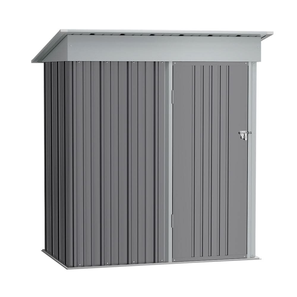 3×5 ft Metal Outdoor Storage Shed with Lockable Door