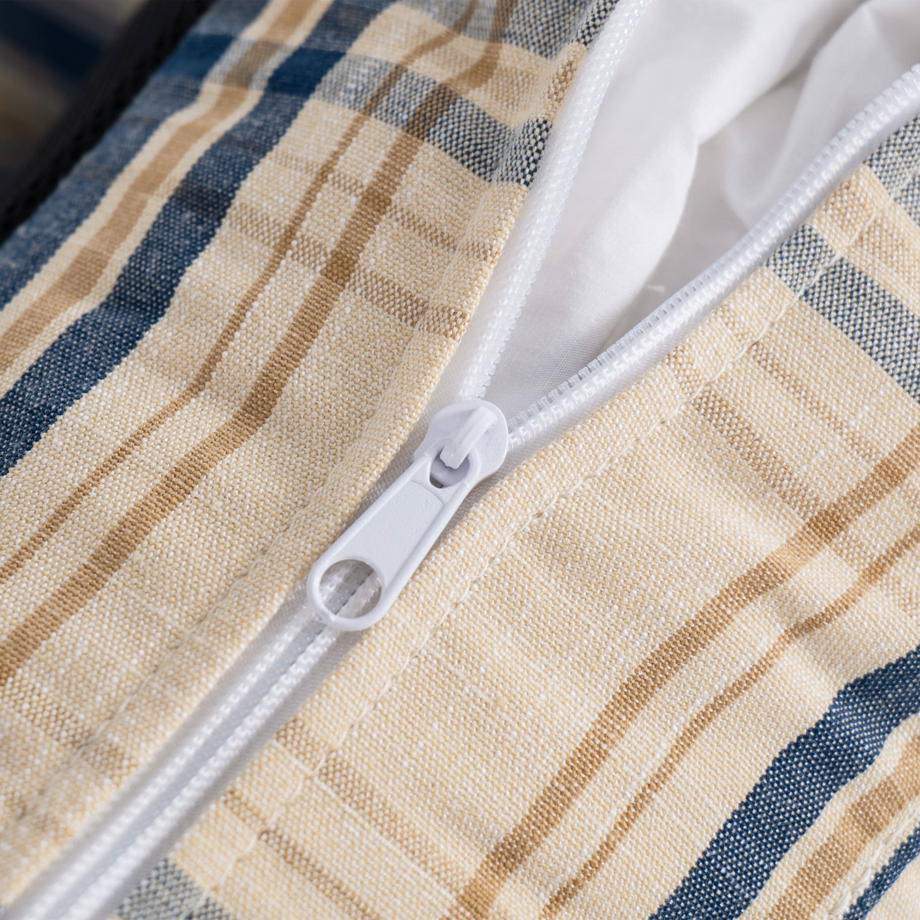 Cottonfy Country Check Sofa with Removable Skirted Covers