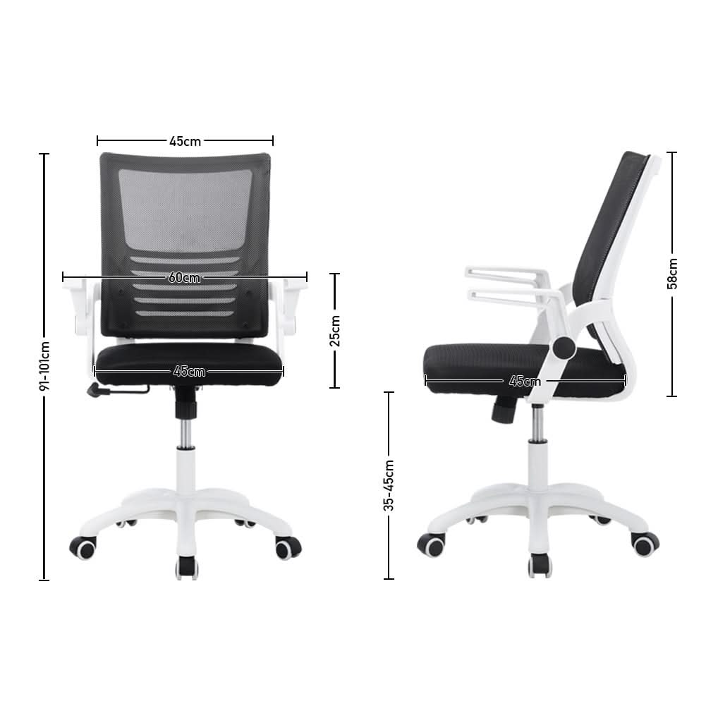Mesh Back Ergonomic 360 Degree Swivel Office Chair with Folding Armrests