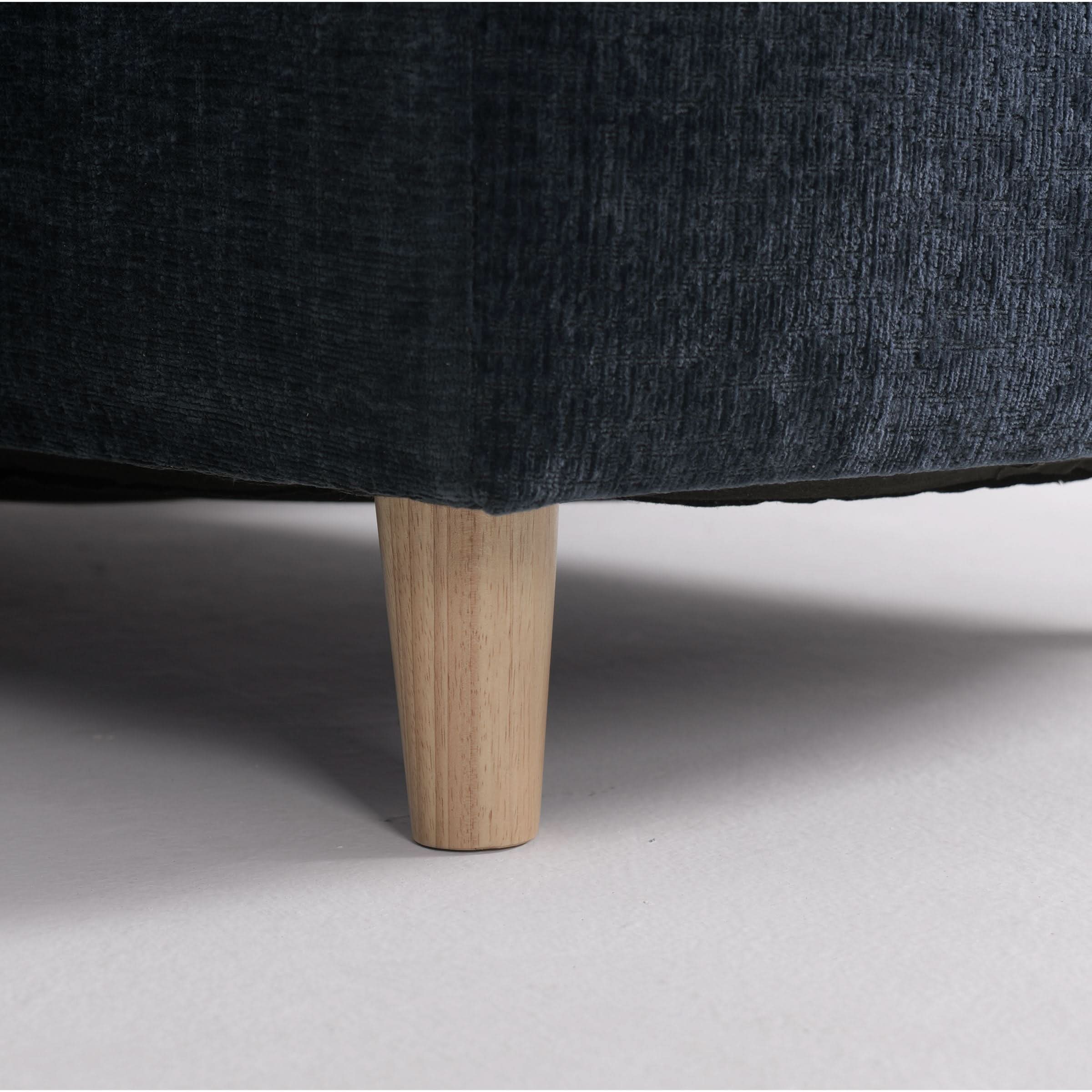 L-Shaped Sofa and Chaise Lounge Set with Wooden Legs