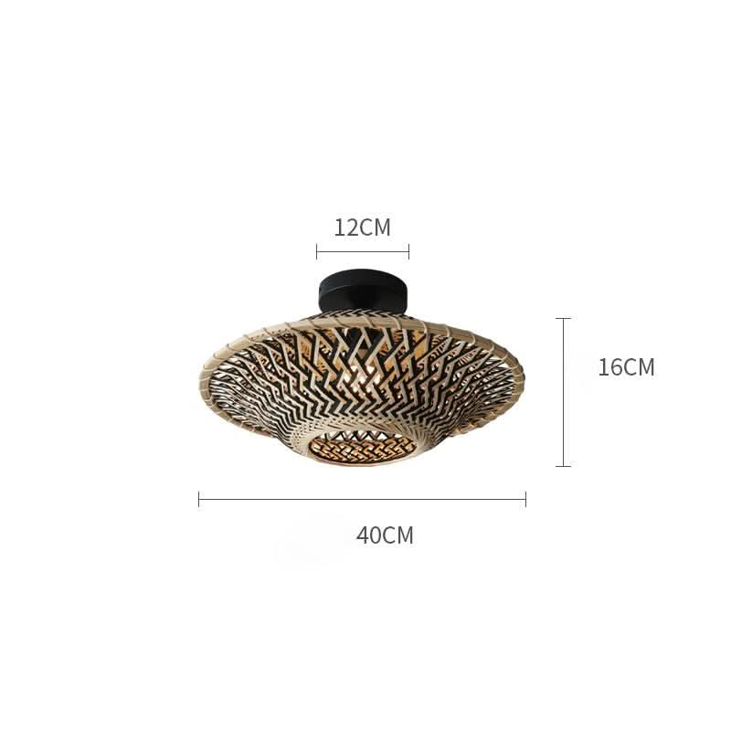 Lightsin Bamboo Radiance Handwoven LED Ceiling Light