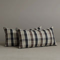 ‍Exclusive Waist Cushion in Mocha Brown Checkered Cotton Linen, 56*27*12 CM (100% off)