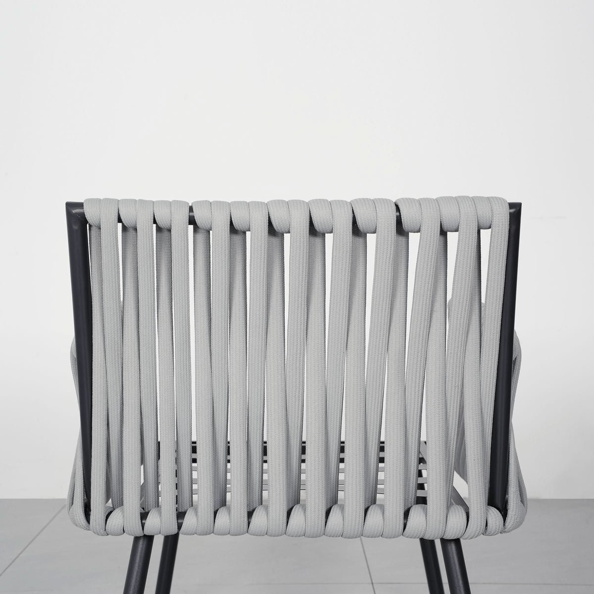 Outdoor Garden Furniture Set with Rope Weave and All Metal Frame 4 Piece Design