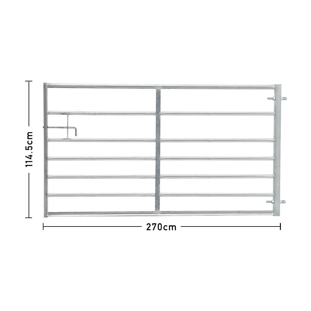 4-12FT Durable Galvanized Metal Field Gate