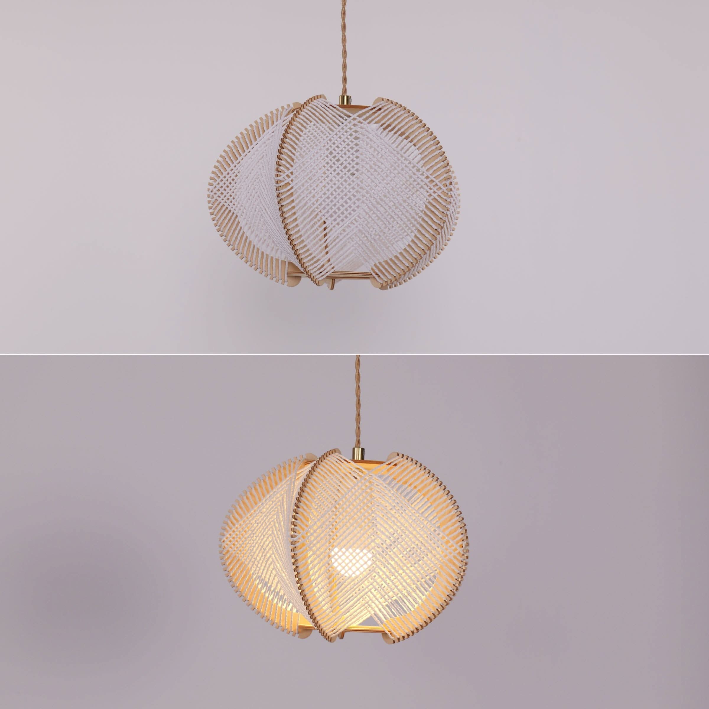 Lightsin Charming Ceiling Light Rustic Elegance with Paper Rope