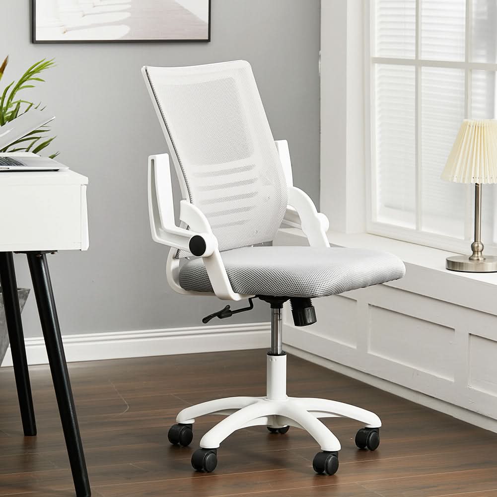 Mesh Back Ergonomic 360 Degree Swivel Office Chair with Folding Armrests