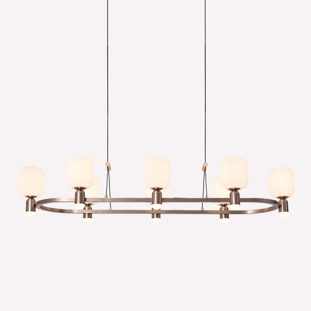 Lightsin Modern Minimalist Luxury Bronze Chandelier with Acrylic Shades