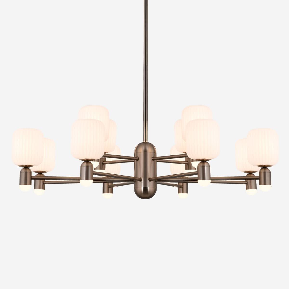 Lightsin Modern Minimalist Luxury Bronze Chandelier with Acrylic Shades