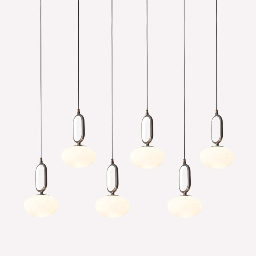 Lightsin Cloud Glass Pendant Light with Tri-Colour LED and Metal Frame