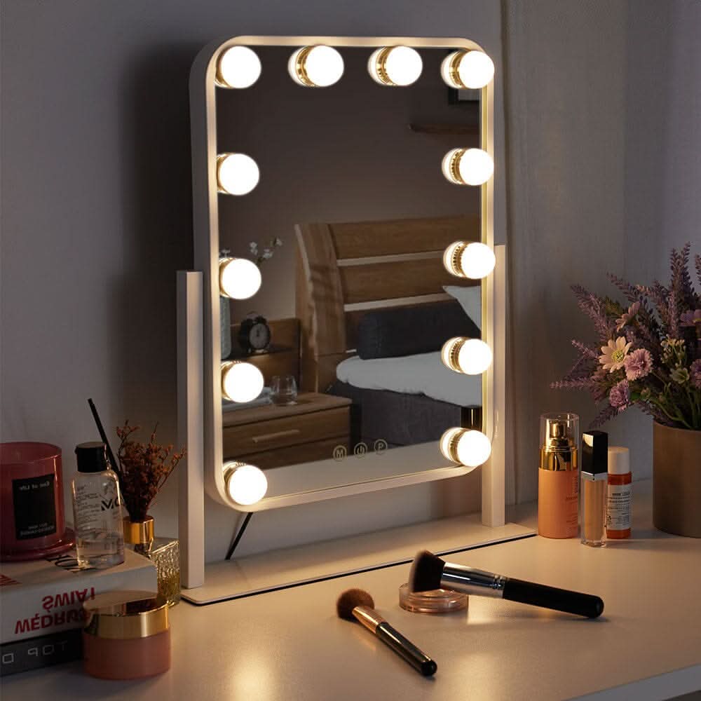 Hollywood Vanity Makeup Mirror with 12 Bulbs
