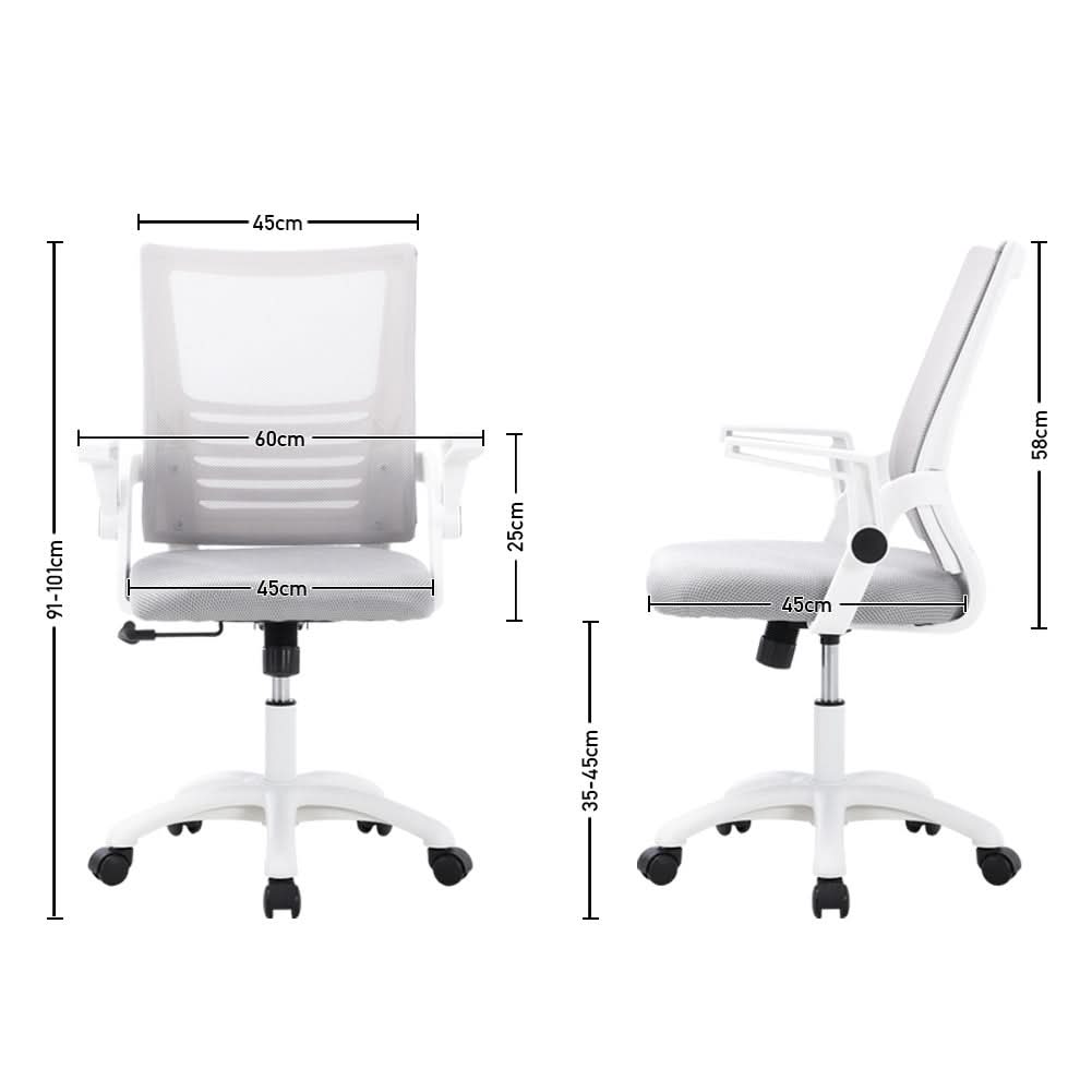 Mesh Back Ergonomic 360 Degree Swivel Office Chair with Folding Armrests