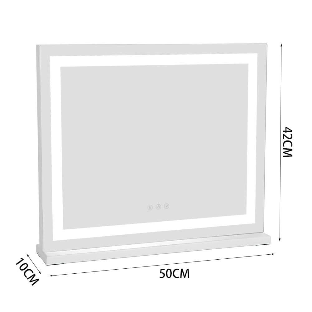 Contemporary Rectangle Vanity Mirror with LED Lights