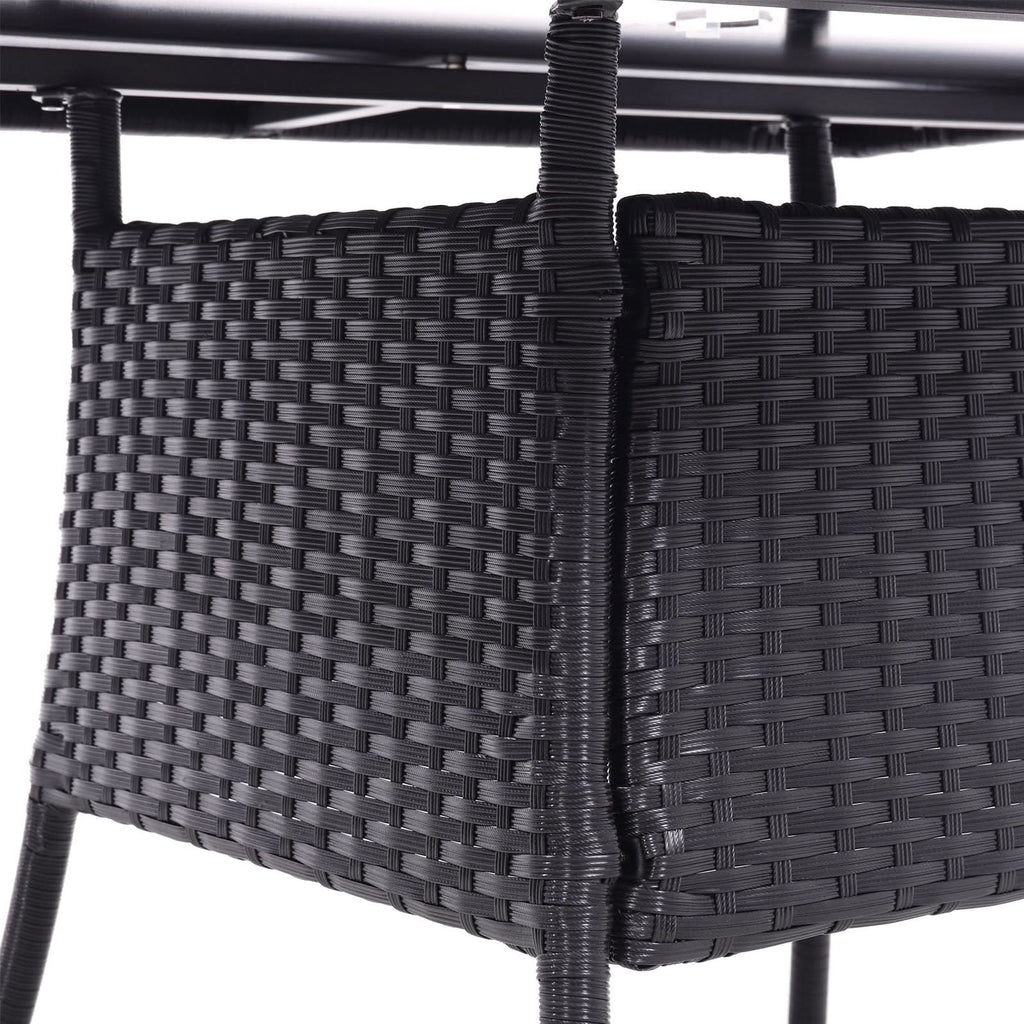 Round/Square Rattan Garden Table & Parasol Hole