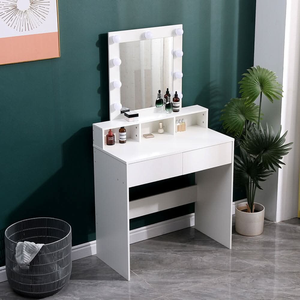 145cm H Makeup Dressing Table with Lighted Mirror