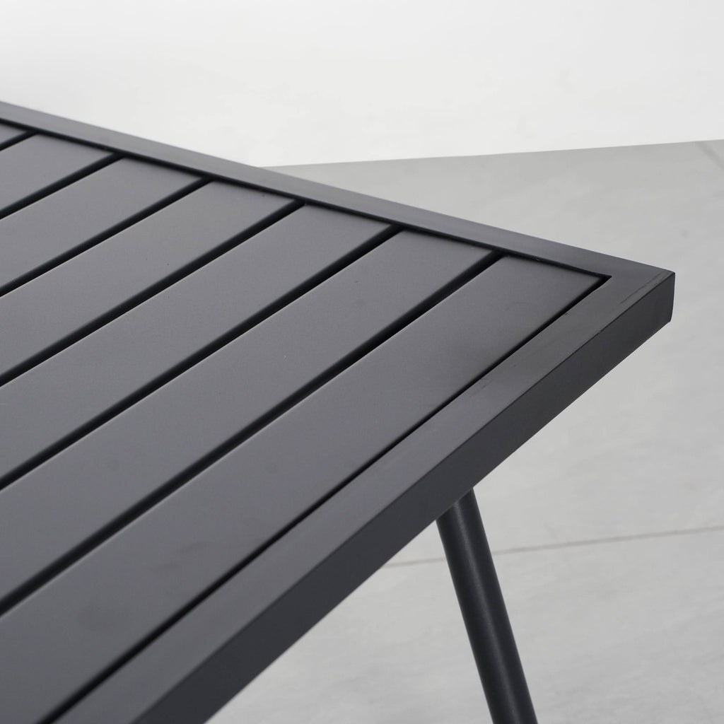 4 Piece Aluminium Outdoor Sofa Set with Glass Table Garden Furniture