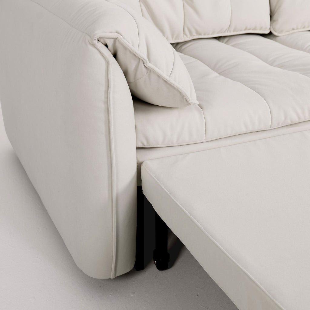 Cottonfy Cloud Elephant Ears Folding Corner Sofa Bed with Storage