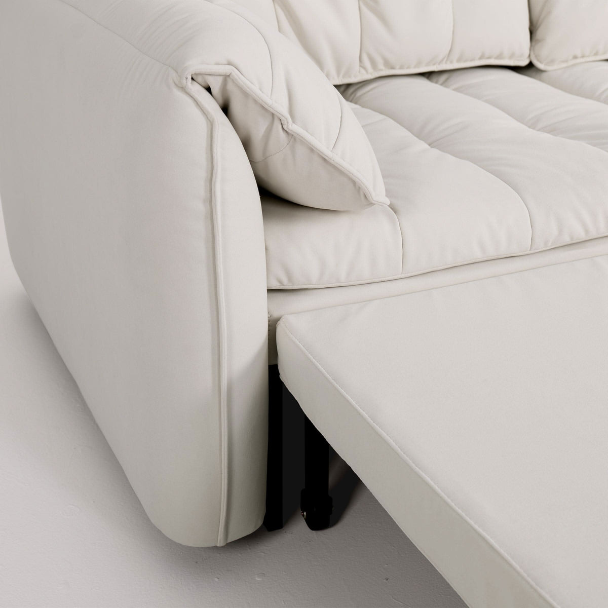 Cottonfy Cloud Elephant Ears Folding Corner Sofa Bed with Storage