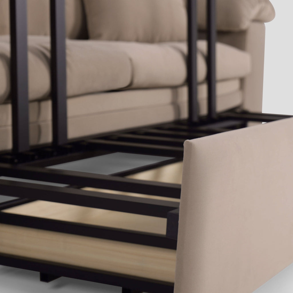 Cottonfy Multifunctional Sleeper 3 Seater Sofa Bed with Storage Space