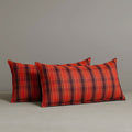 ‍Exclusive Waist Cushion in Autumn Spice Checkered Cotton Linen, 56*27*12 CM (100% off)