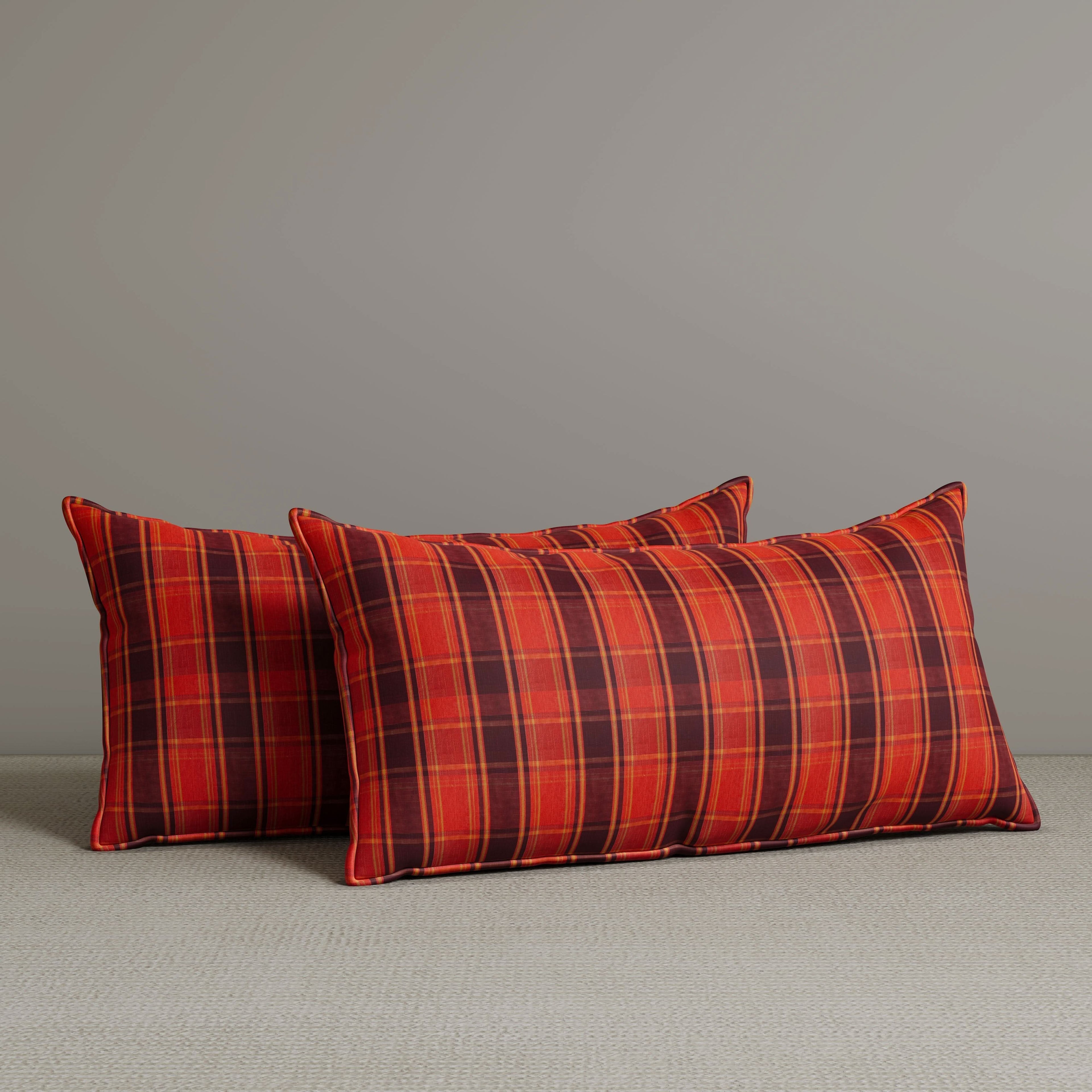 ‍Exclusive Waist Cushion in Autumn Spice Checkered Cotton Linen, 56*27*12 CM (100% off)