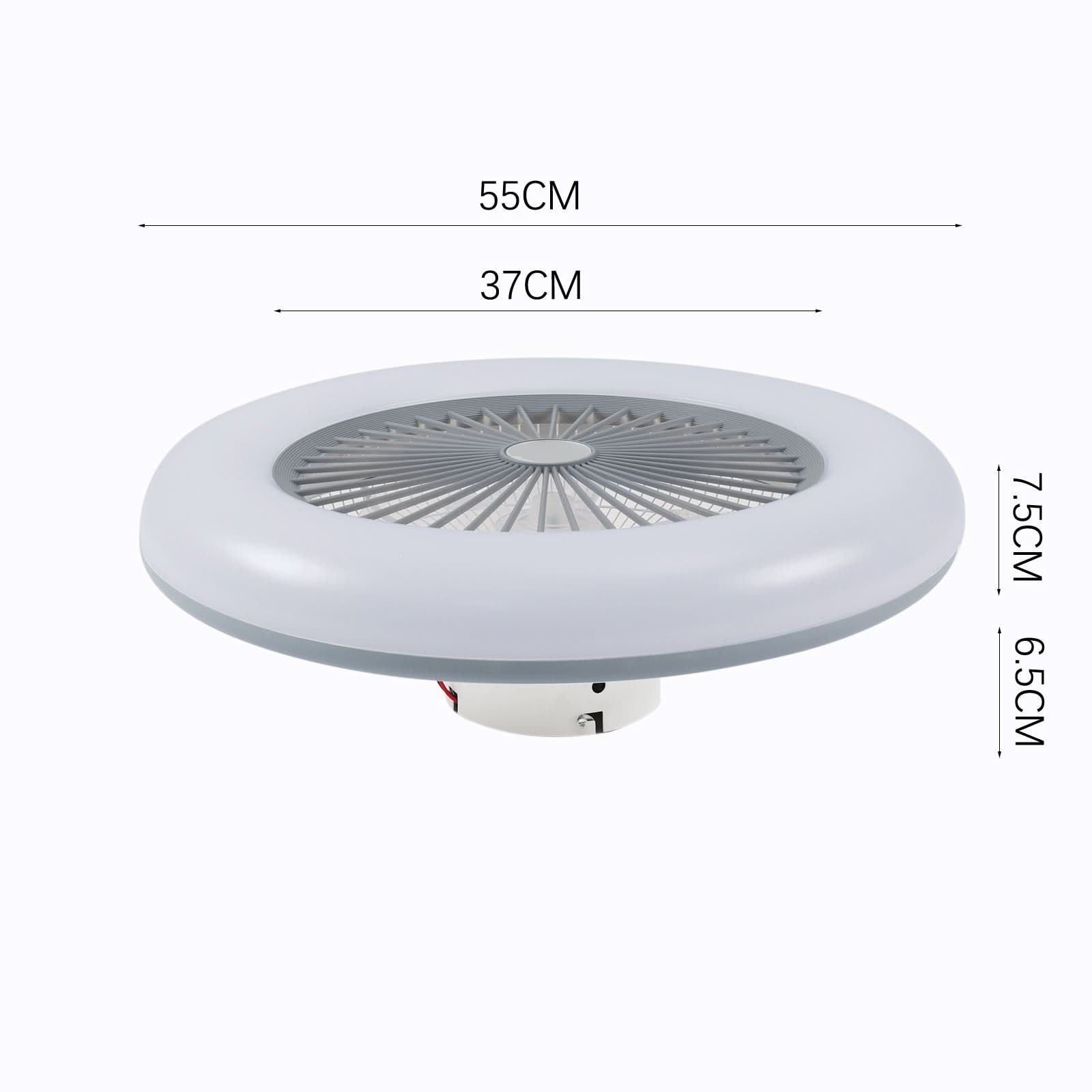 Dia 55cmCeiling Fan with 3 Colour LED Light and Remote Control