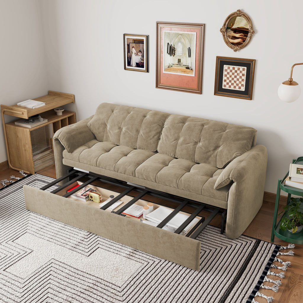 Cottonfy Upgraded Cloud Chenille Skin Friendly Sofa Bed with Storage