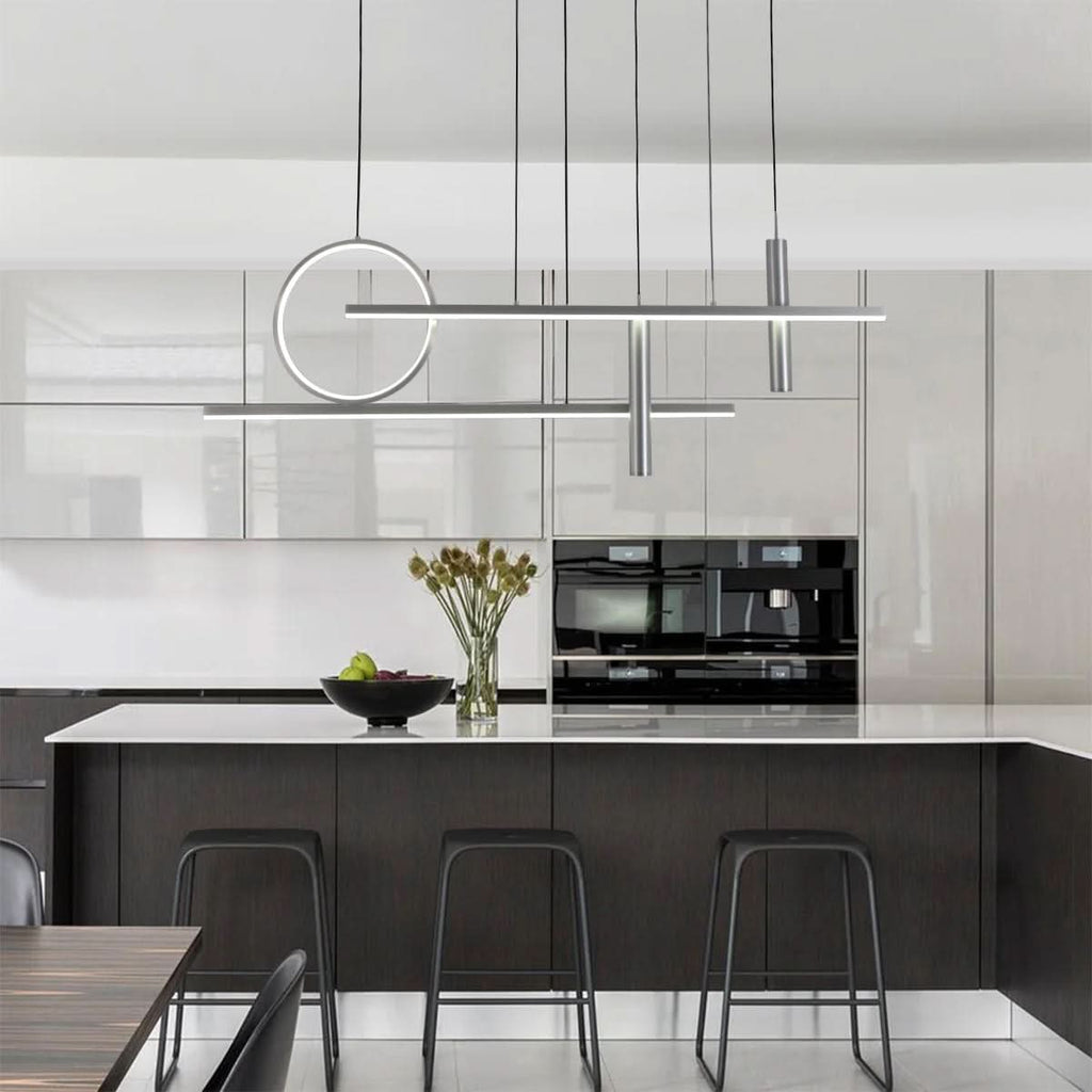 Lightsin LED Modern Linear Geometric Metal Pendant Light