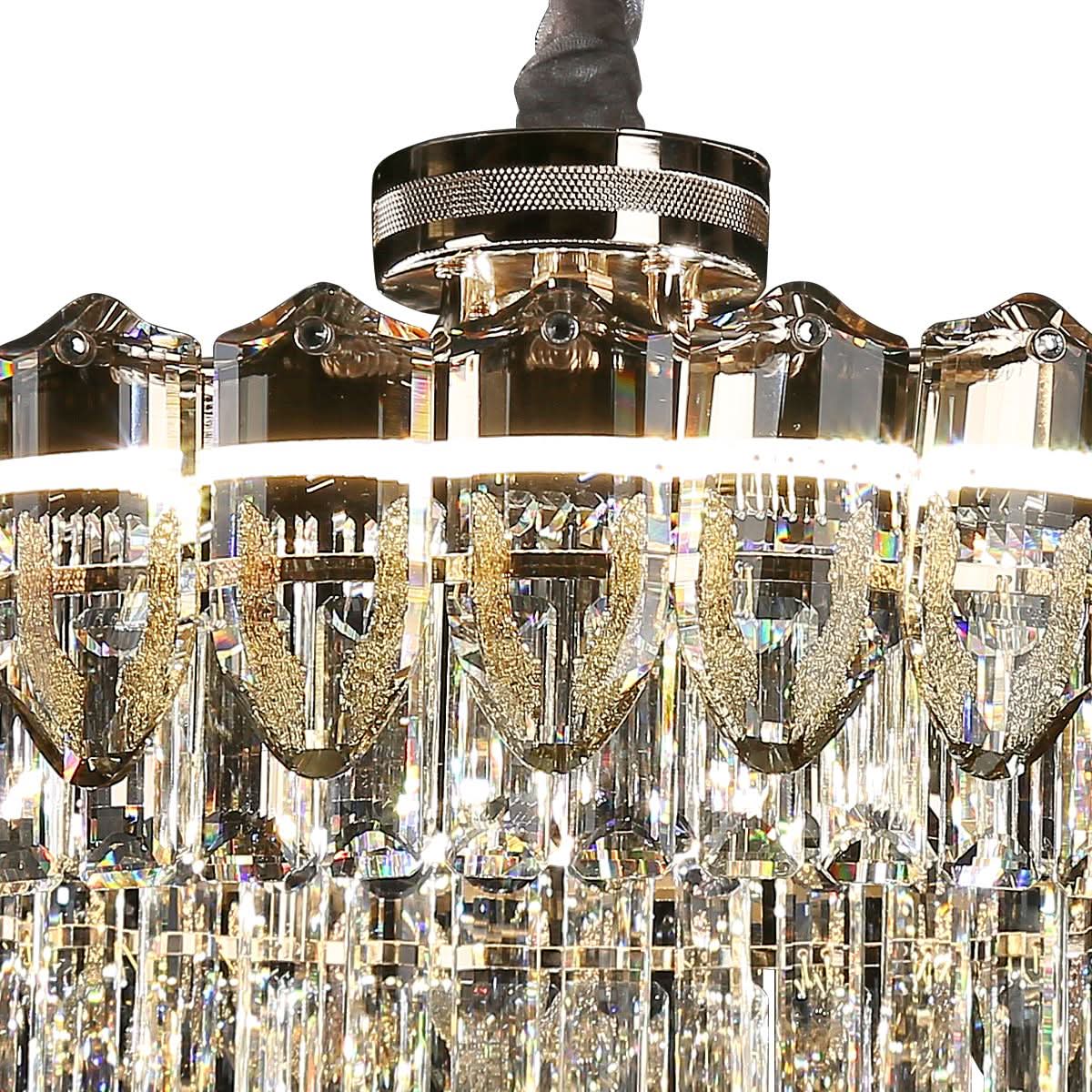 Lightsin Opulent Crystal Elegance Adjustable Pendant Light