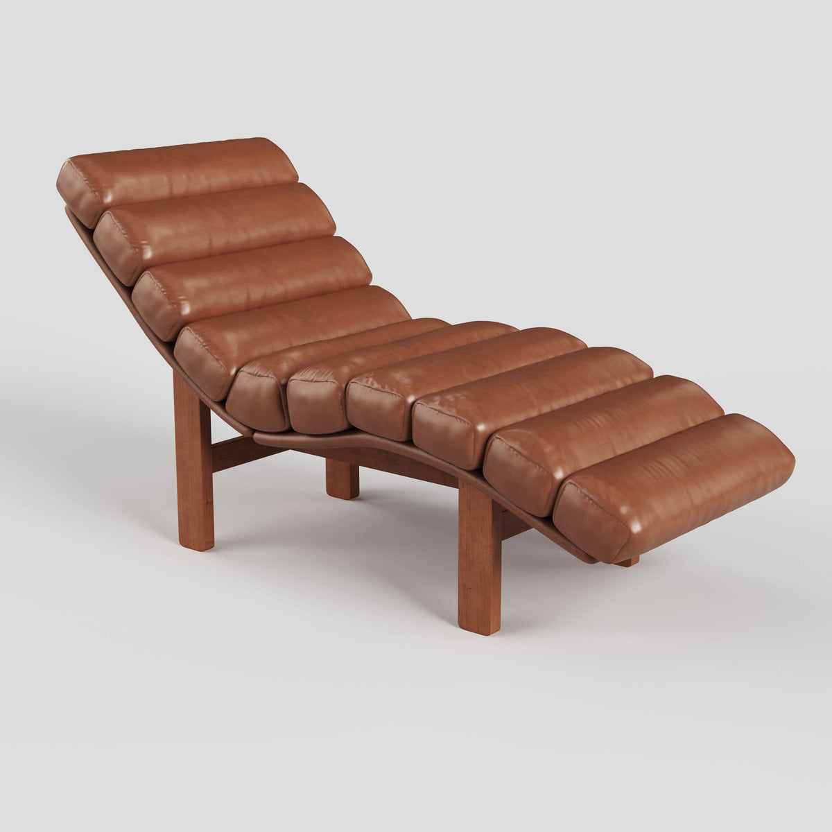 Cottonfy Modern Ergonomic Corduroy Chaise Lounge with Natural Wooden Frame
