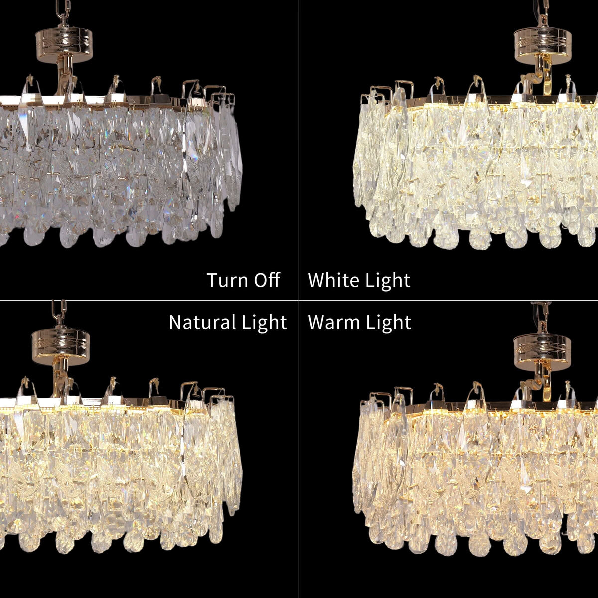 Lightsin Kitchen Island Lighting Modern Luxury Crystal Dimmable Pendant Light